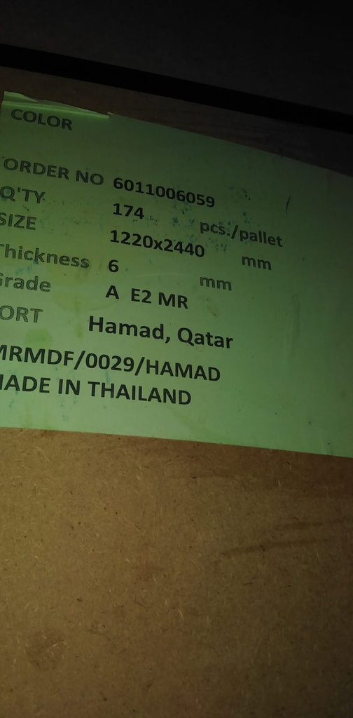 MDF MR Thailand  2440x1220x6mm